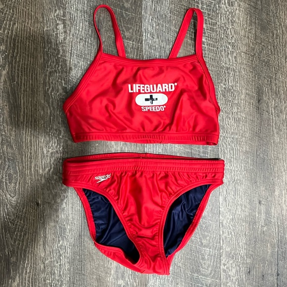 Speedo Women’s Lifeguard Two Piece Swimsuit - Picture 1 of 6